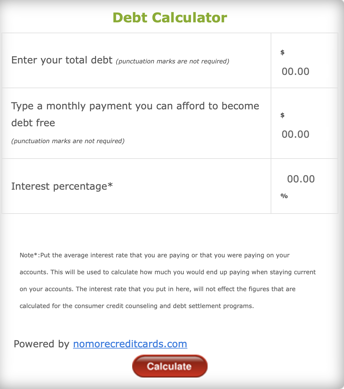 New Debt Calculator Added to Rescheduledebt.com New Debt Calculator Added to Rescheduledebt.com